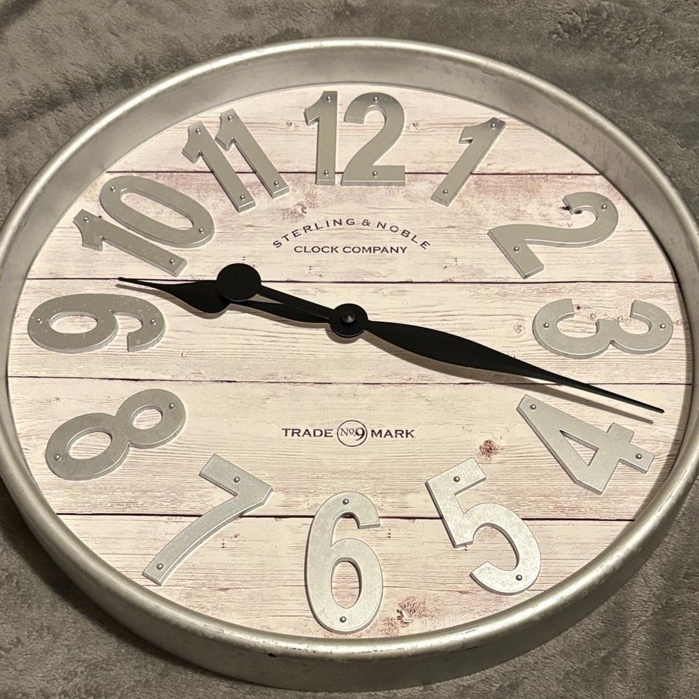 Silver Wall Clock 20 “